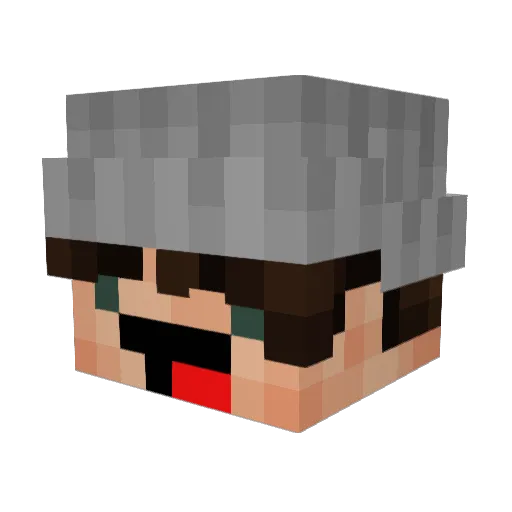 tnskq Minecraft avatar head, 3D render
