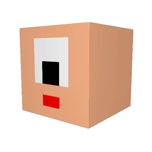 tnt_lina Minecraft avatar head, 3D render