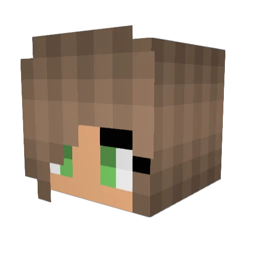 tntcountach Minecraft avatar head, 3D render