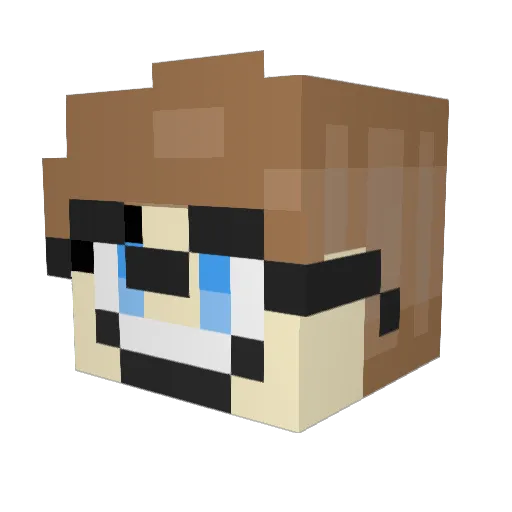 tntkal Minecraft avatar head, 3D render