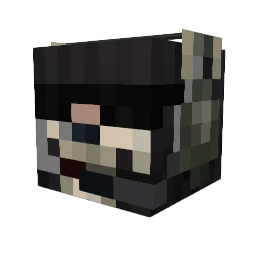 to1agenius Minecraft avatar head, 3D render