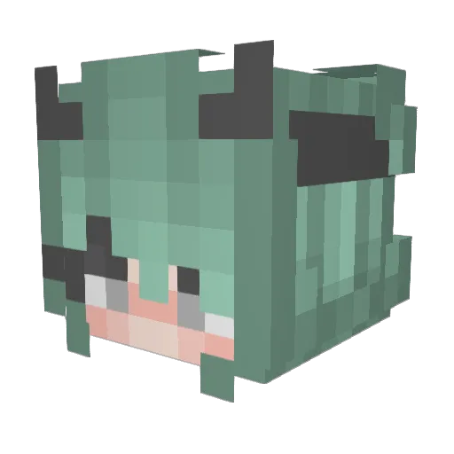 to_ric Minecraft avatar head, 3D render