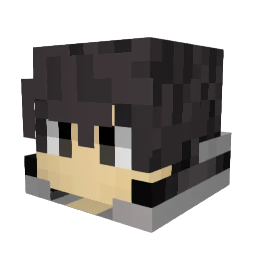 to_rry Minecraft avatar head, 3D render