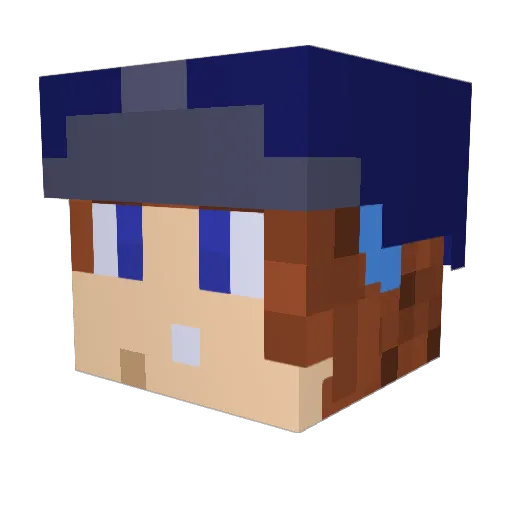 toagalinuva Minecraft avatar head, 3D render
