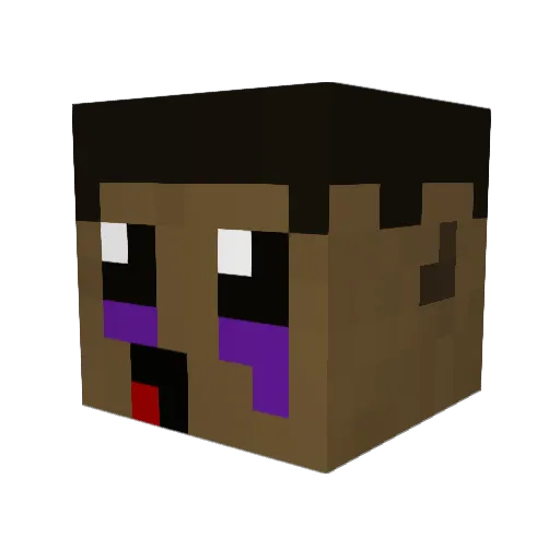 toald Minecraft avatar head, 3D render