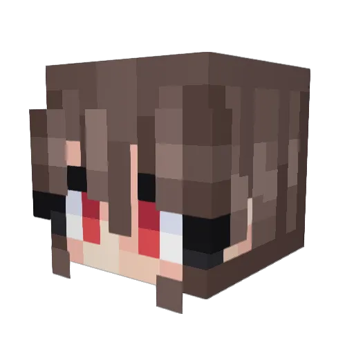 toapy Minecraft avatar head, 3D render