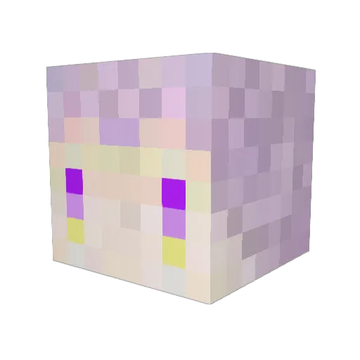 toaru7110 Minecraft avatar head, 3D render