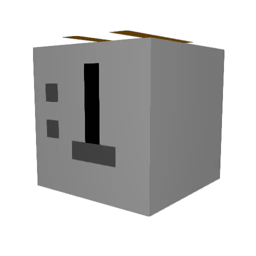 toasterern Minecraft avatar head, 3D render