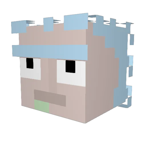 toastermoench Minecraft avatar head, 3D render