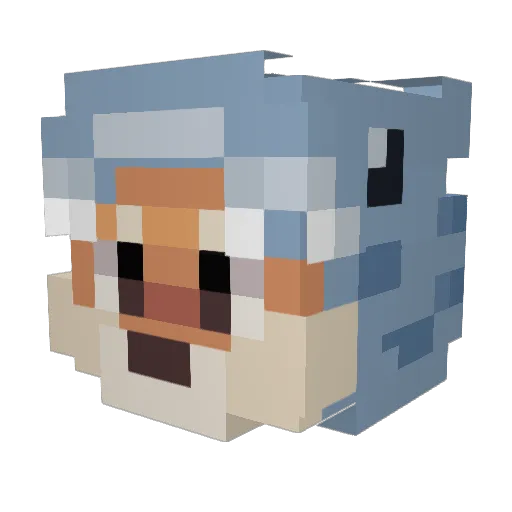 toastkk Minecraft avatar head, 3D render