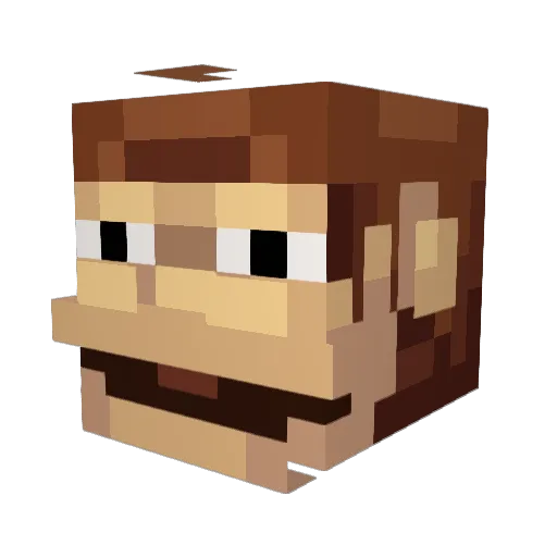 tobdk Minecraft avatar head, 3D render