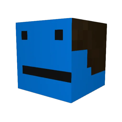 tobiaassss Minecraft avatar head, 3D render