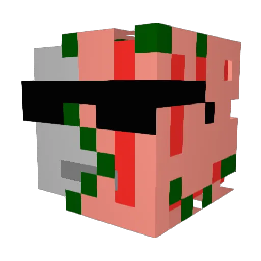 tobiashald Minecraft avatar head, 3D render