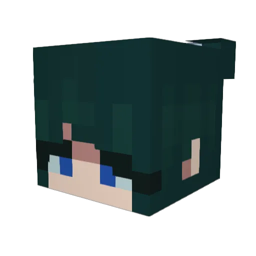 tobirose Minecraft avatar head, 3D render