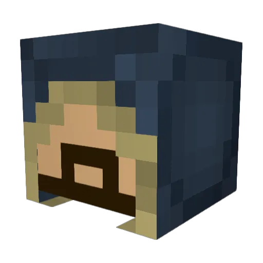 tobiskywalker Minecraft avatar head, 3D render