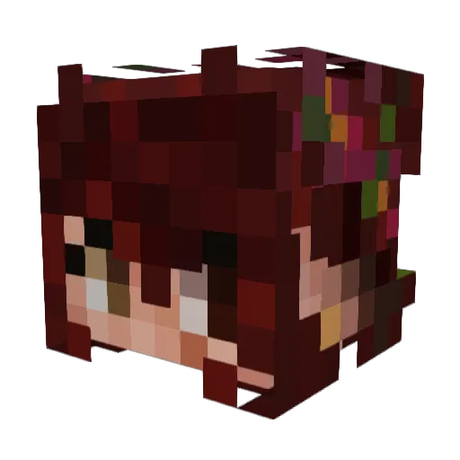 toblossom Minecraft avatar head, 3D render