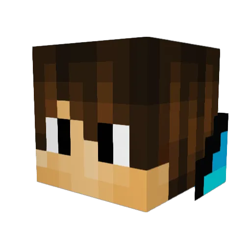 toblun Minecraft avatar head, 3D render