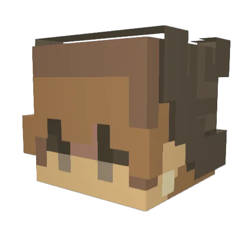 toboyee Minecraft avatar head, 3D render