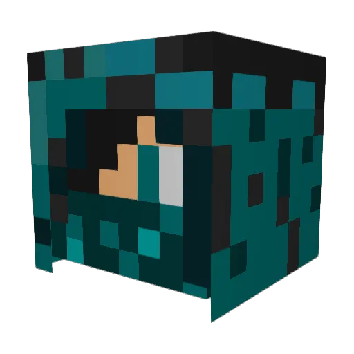tobuscucs Minecraft avatar head, 3D render