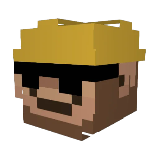 tockna3 Minecraft avatar head, 3D render