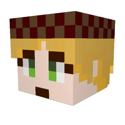 todam99 Minecraft avatar head, 3D render
