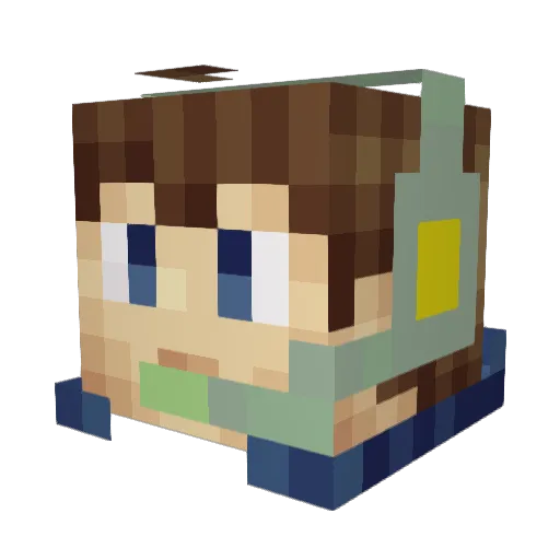 today62 Minecraft avatar head, 3D render