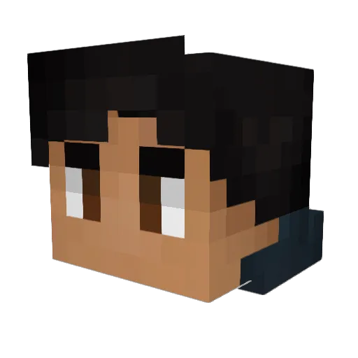 toddhelder Minecraft avatar head, 3D render