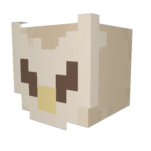 toddle_ Minecraft avatar head, 3D render