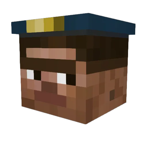todesnachricht Minecraft avatar head, 3D render