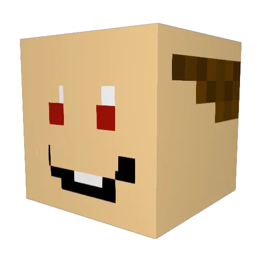 toelickrr Minecraft avatar head, 3D render