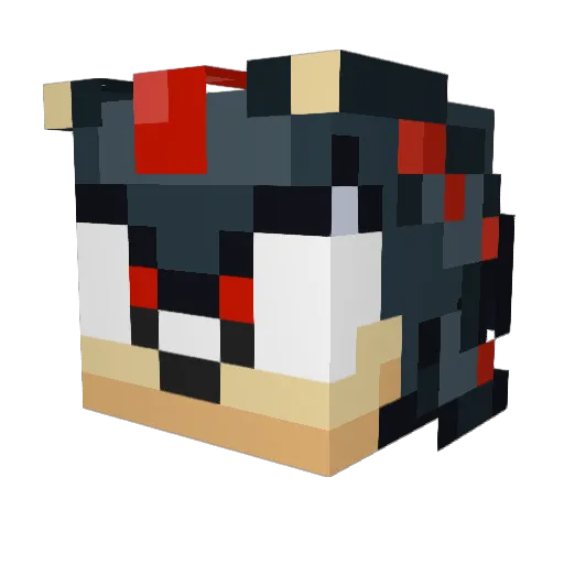 toenoo Minecraft avatar head, 3D render