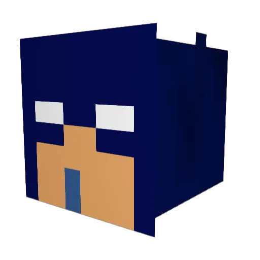 toenull Minecraft avatar head, 3D render