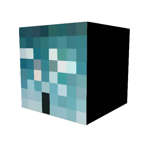 toeuzen Minecraft avatar head, 3D render