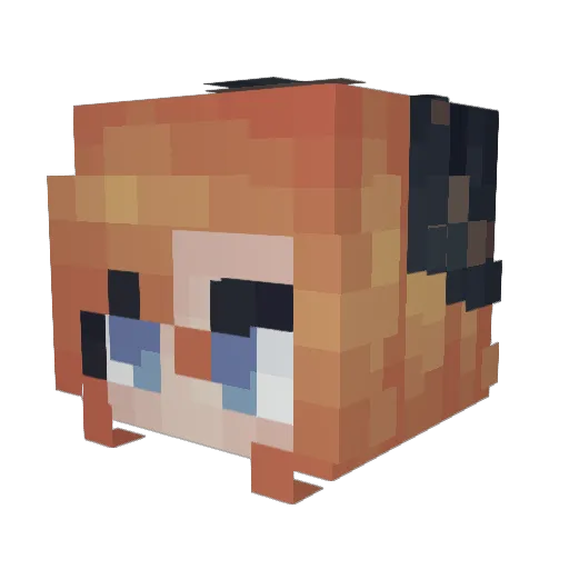 toeyong Minecraft avatar head, 3D render