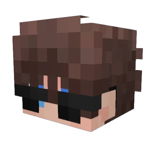 tofaxd Minecraft avatar head, 3D render