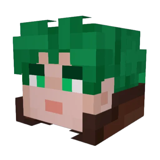 tofiday Minecraft avatar head, 3D render