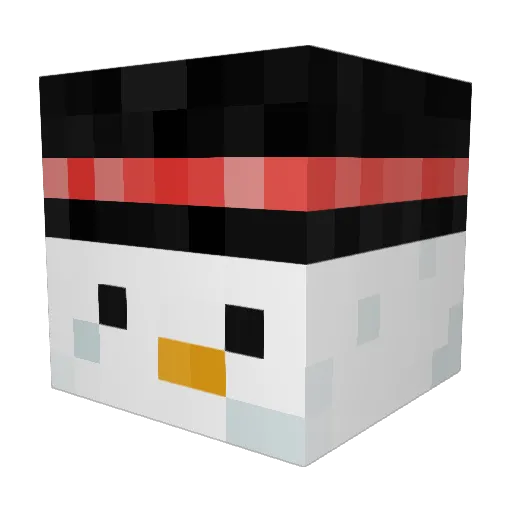 tofudish Minecraft avatar head, 3D render