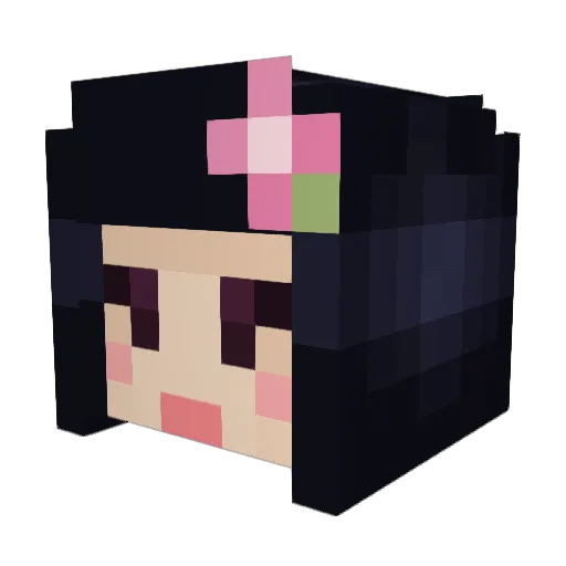 tofufee Minecraft avatar head, 3D render