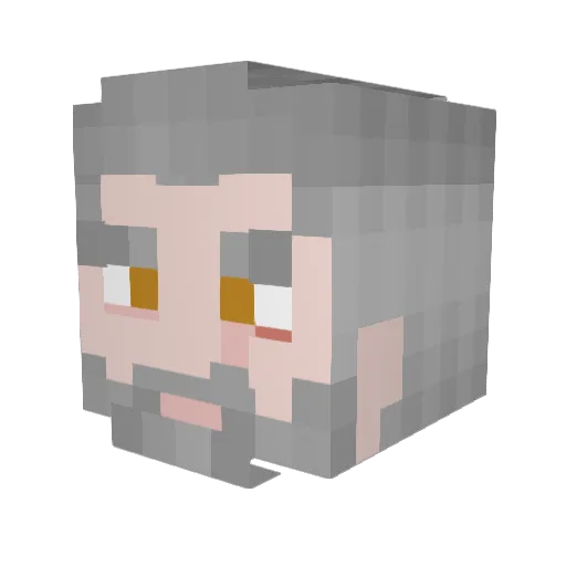 tofujam Minecraft avatar head, 3D render