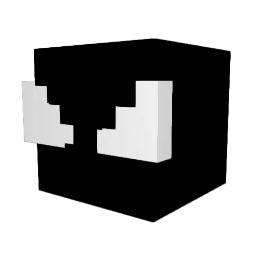 tofx_ Minecraft avatar head, 3D render