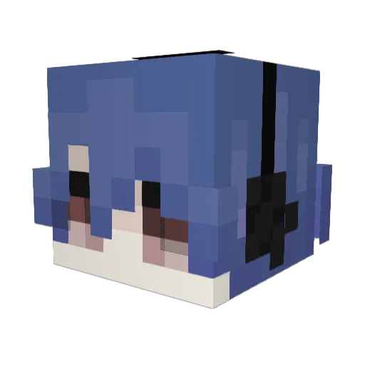 tohkala Minecraft avatar head, 3D render