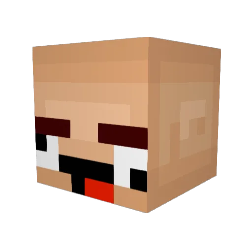 tohnuu Minecraft avatar head, 3D render