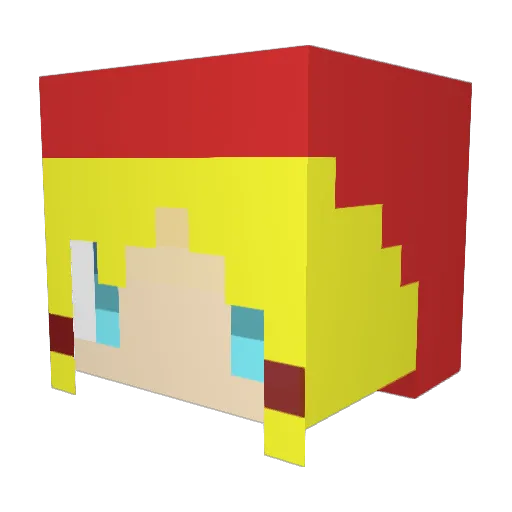 toho1122 Minecraft avatar head, 3D render