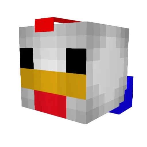 toilletpaper Minecraft avatar head, 3D render