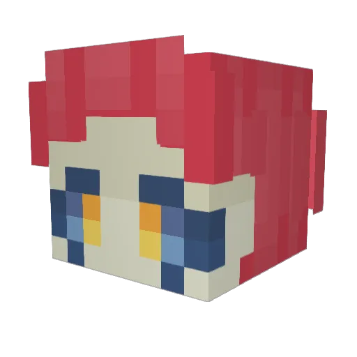 tojiguro Minecraft avatar head, 3D render