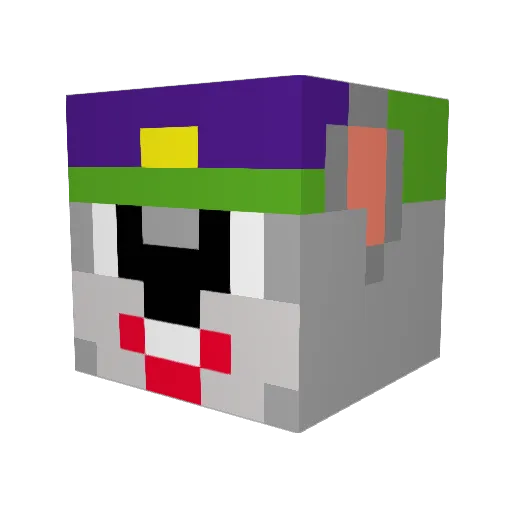 tojisage Minecraft avatar head, 3D render