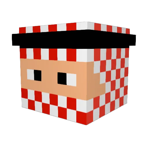 tok8149 Minecraft avatar head, 3D render