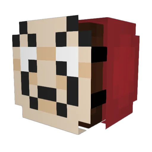 tokhyo Minecraft avatar head, 3D render