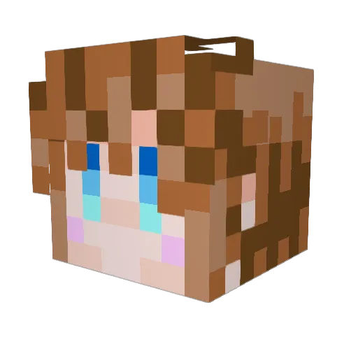tokino050 Minecraft avatar head, 3D render