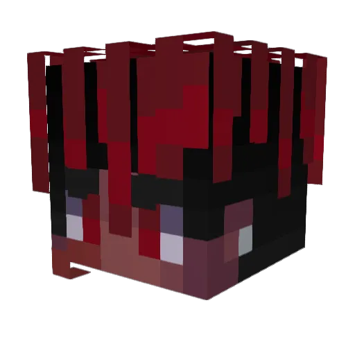 tokioghoul Minecraft avatar head, 3D render